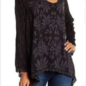 Johnny Was black jossimer embroidered tunic